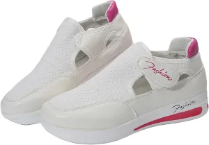 Ladmiple Sneakers For Women Walking Shoes Wide Width Slip on Glitter Shoes Fashion Sparkly Dressy Summer Flats Loafers