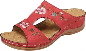 Ladmiple Womens Sandals Dressy Summer Comfortable Slip On Orthotic Flip Flops Casual Orthopedic Slides With Arch Support