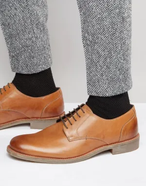 Lambretta Derby Shoes In Tan Leather