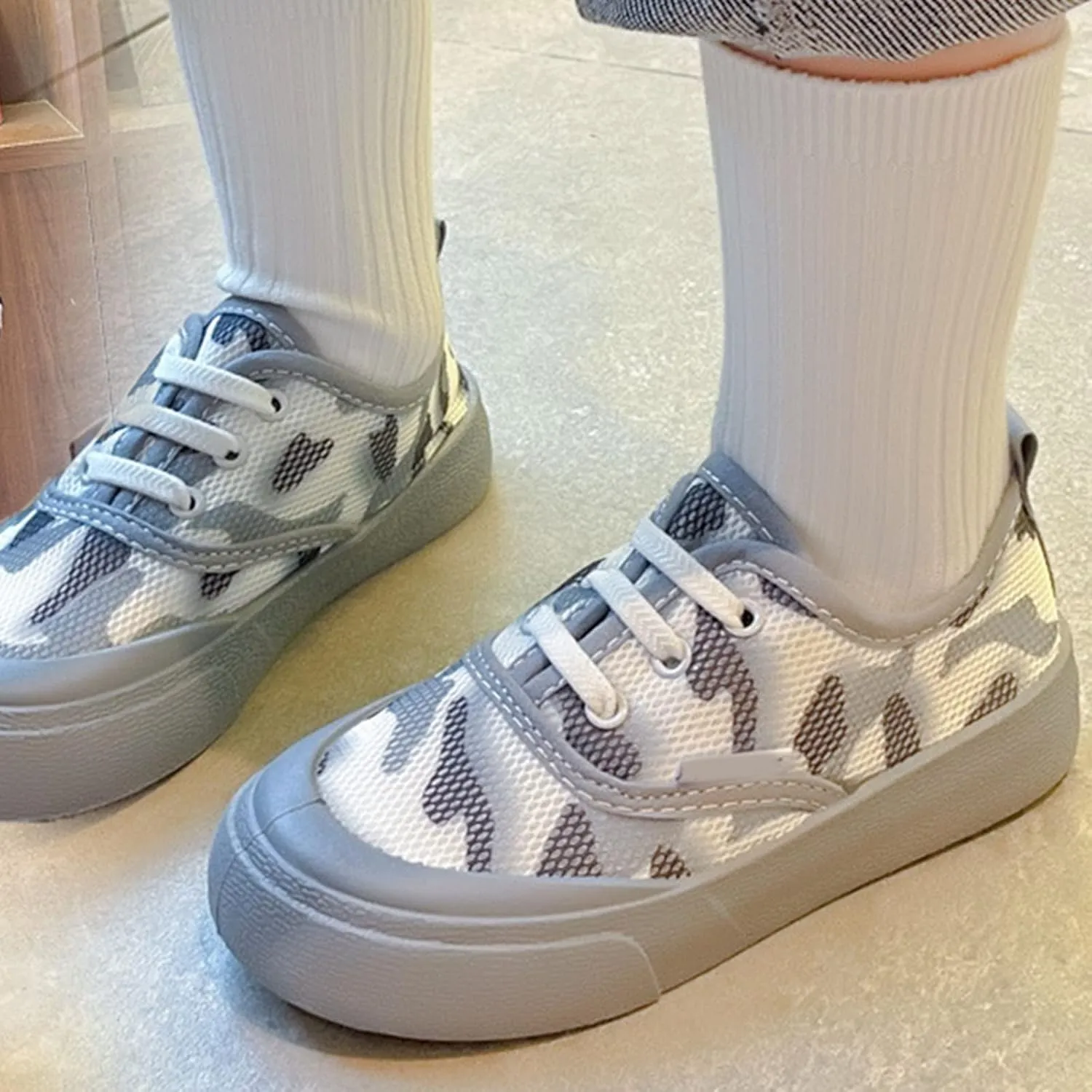 Little Child Girls' Casual Shoes Children's Board Shoes Canvas Shoes Girls' Mesh Casual Shoes Kids Wedges Shoes