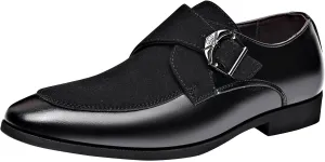 Loafers for Men Trendy Dress Shoes Elegant Patchwork Business Oxford Shoe Button Down Party Weeding Footwear