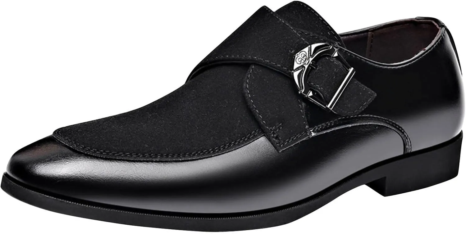 Loafers for Men Trendy Dress Shoes Elegant Patchwork Business Oxford Shoe Button Down Party Weeding Footwear