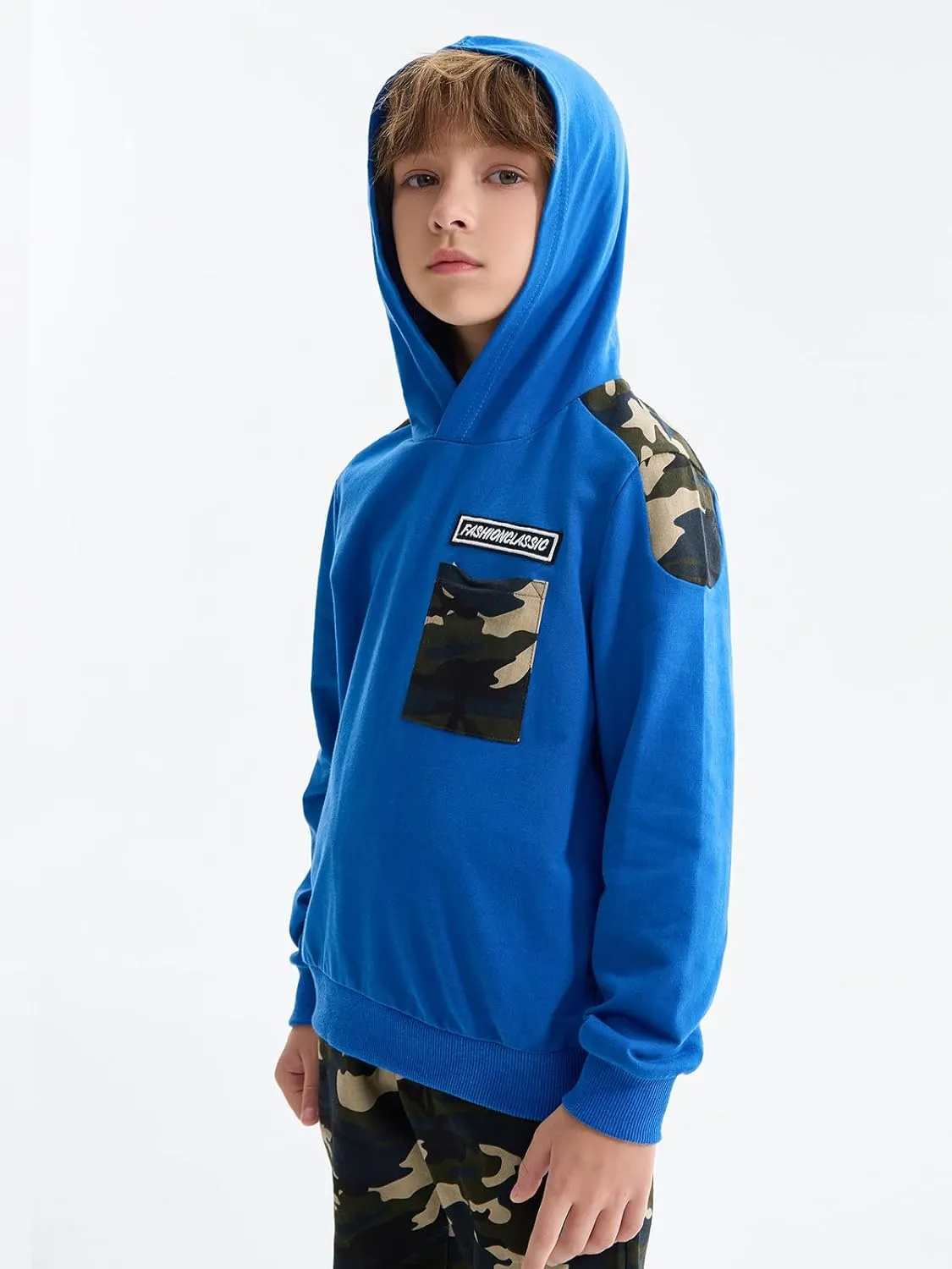 LOLANTA Camo Clothes for Boys Long Sleeve Hoodie and Pants Sets Kids 2 Piece Casual Outfits Sweatsuits