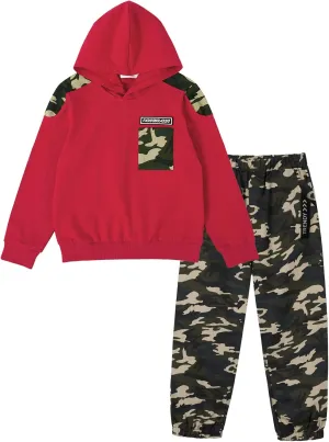 LOLANTA Camo Clothes for Boys Long Sleeve Hoodie and Pants Sets Kids 2 Piece Casual Outfits Sweatsuits