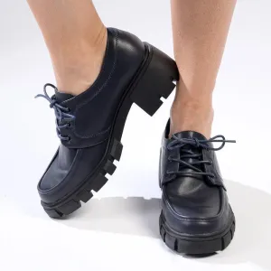 Madison Estee Chunky Sole Lace Up Brogue - Navy