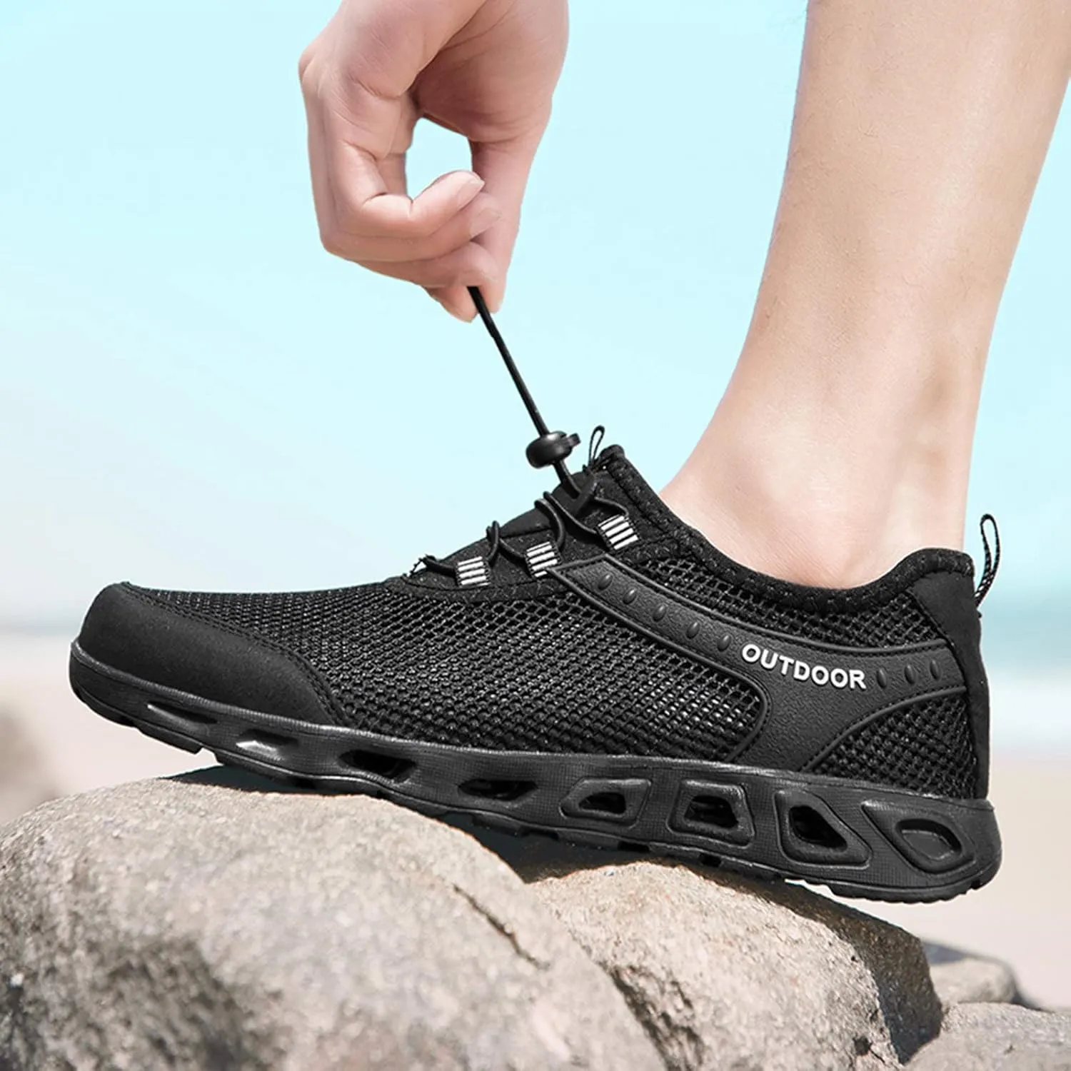 Men Sports Shoes Summer New Pattern Fashion Hollow Mesh Breathable Comfortable Elastic Bland Mens Basketball Sneaker