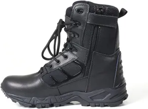 Mens Army Tactical Boots,High-Tops Jungle Desert Combat Boots Outdoor Breathable Climbing Hiking Military Shoes,Black- 40/UK 7/US 7.5