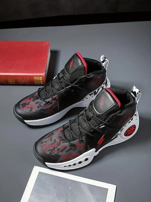 Men's Athletic Basketball Shoes, Breathable Non-Slip Training Sneakers, Shock Absorbing