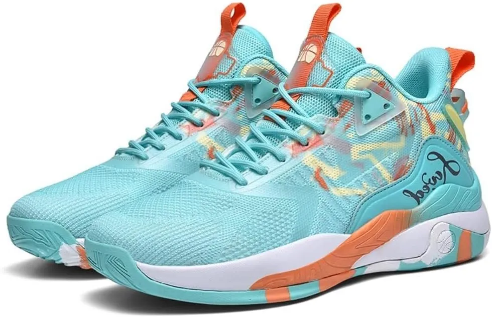 Men's Basketball Shoes are Breathable Anti Slip Wear-Resistant Shock-Absorbing Cement Sports Training Boots