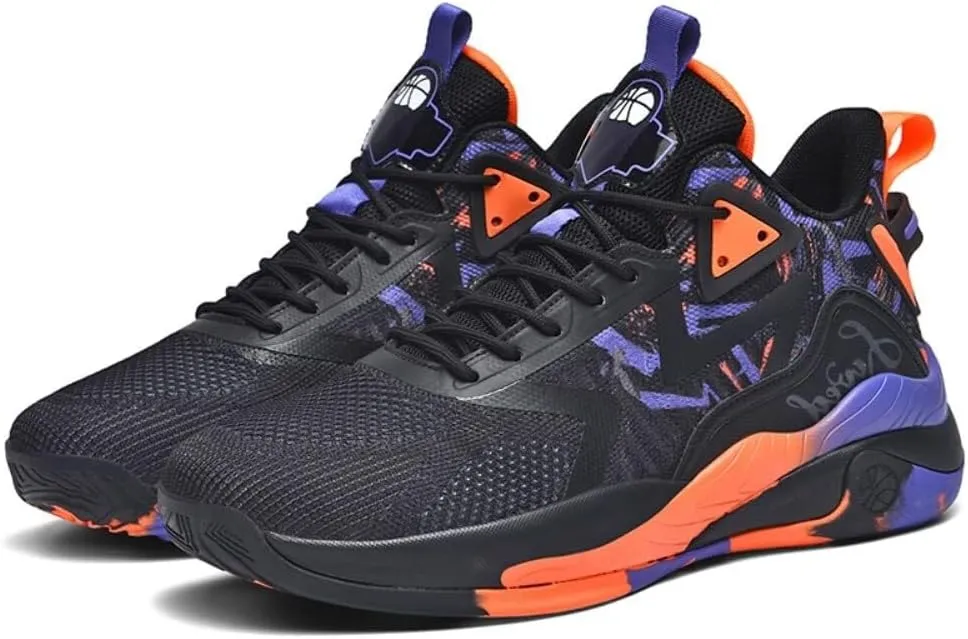 Men's Basketball Shoes are Breathable Anti Slip Wear-Resistant Shock-Absorbing Cement Sports Training Boots