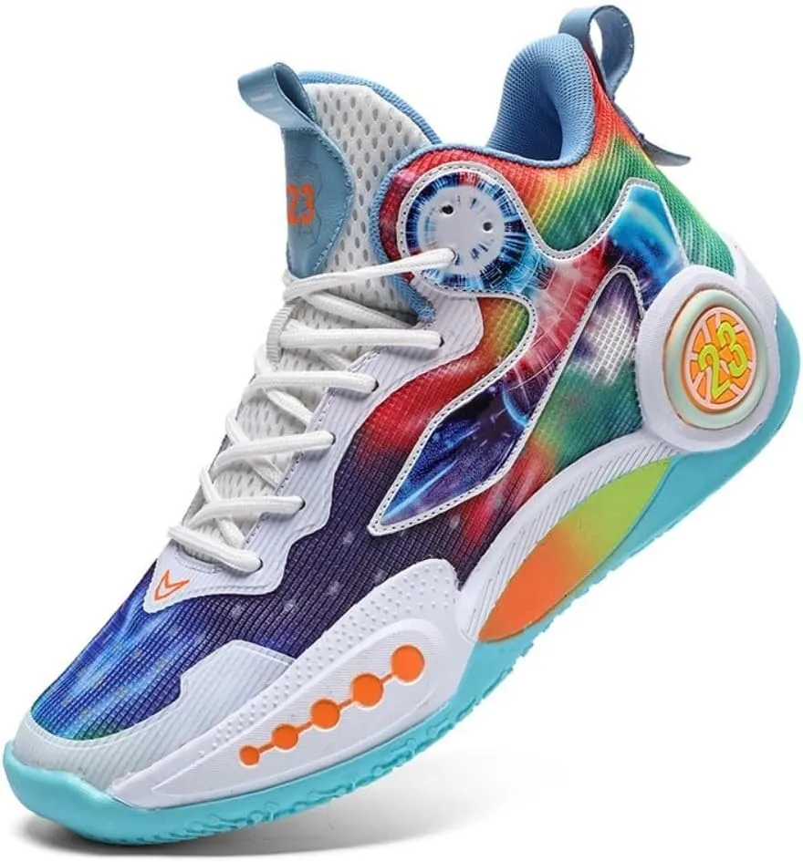Men's Basketball Shoes are Breathable Lightweight Anti Slip Shock-Absorbing Wear-Resistant Sports Training Boots