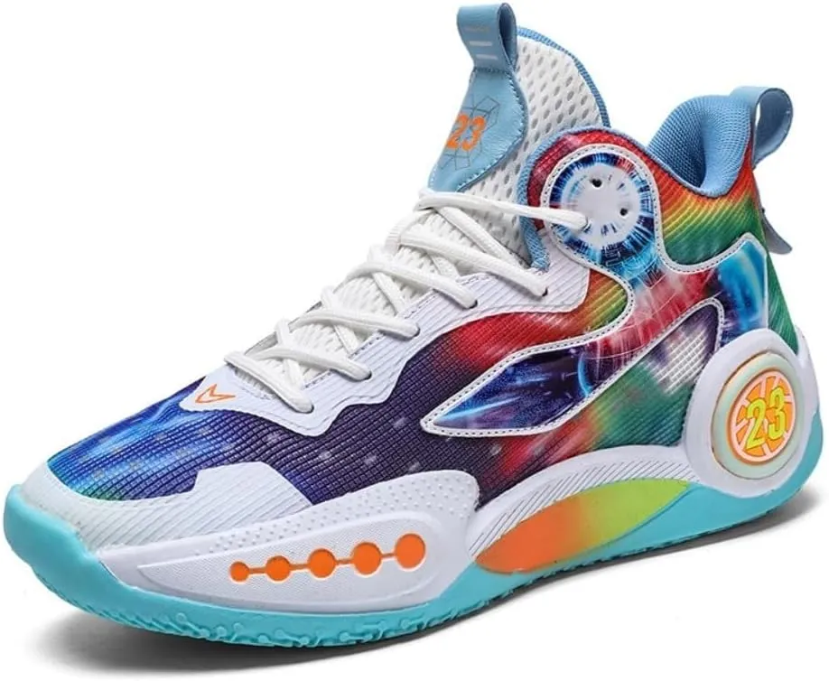 Men's Basketball Shoes are Breathable Lightweight Anti Slip Shock-Absorbing Wear-Resistant Sports Training Boots