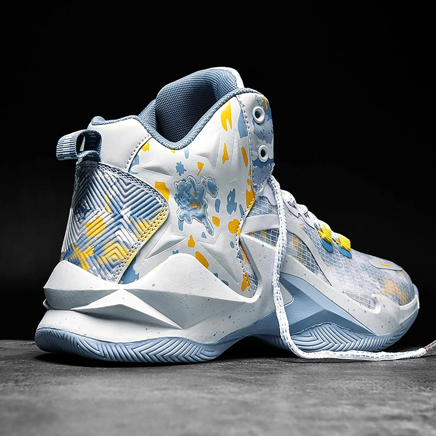 Men's Basketball Shoes are Breathable Shock-Absorbing Anti Slip Wear-Resistant Trendy Sports Training Boots