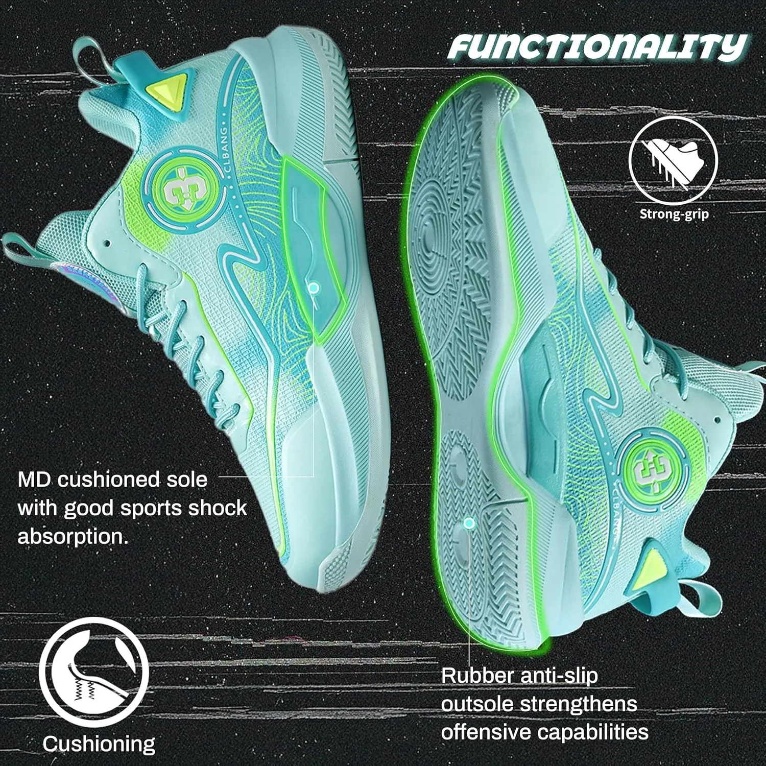 Men's Basketball Shoes are Fashionable Lightweight Wear-Resistant Shock-Absorbing Sports Training Boots