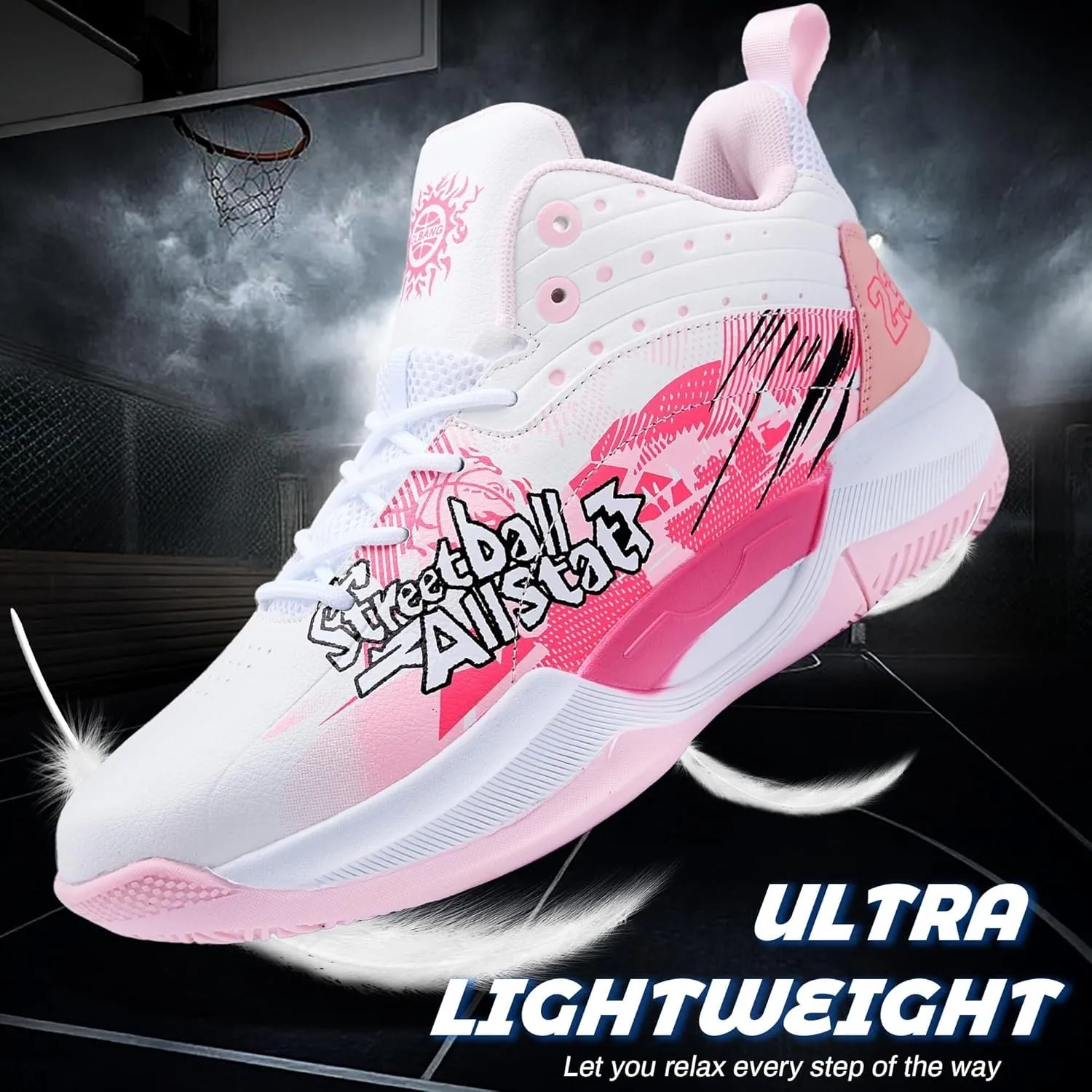 Men's Basketball Shoes are Fashionable Lightweight Wear-Resistant Shock-Absorbing Sports Training Boots