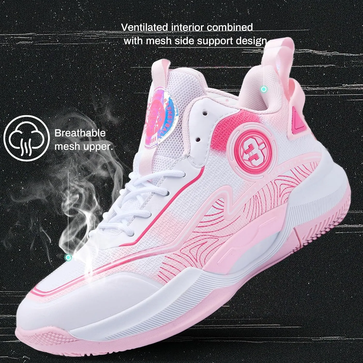 Men's Basketball Shoes are Fashionable Lightweight Wear-Resistant Shock-Absorbing Sports Training Boots