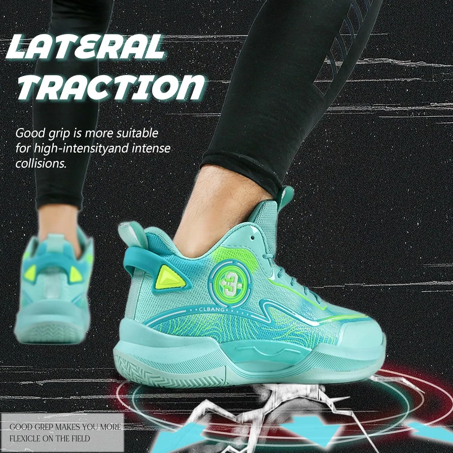 Men's Basketball Shoes are Fashionable Lightweight Wear-Resistant Shock-Absorbing Sports Training Boots