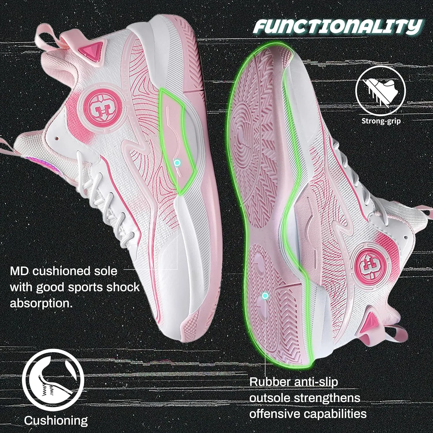 Men's Basketball Shoes are Fashionable Lightweight Wear-Resistant Shock-Absorbing Sports Training Boots