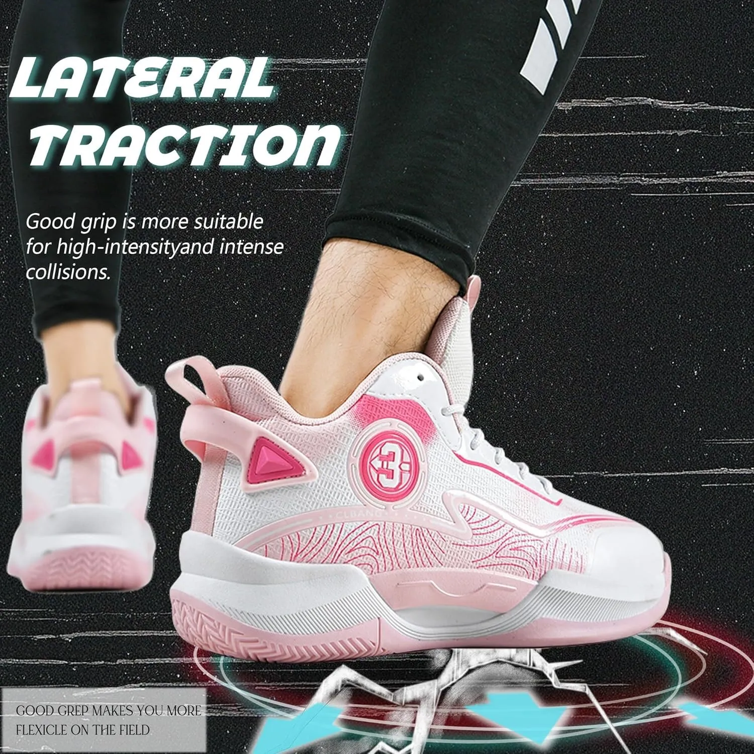 Men's Basketball Shoes are Fashionable Lightweight Wear-Resistant Shock-Absorbing Sports Training Boots