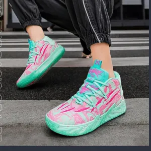 Men's Basketball Shoes High Cut Breathable Anti Slip Shock-Absorbing Sports Fitness Training Boots