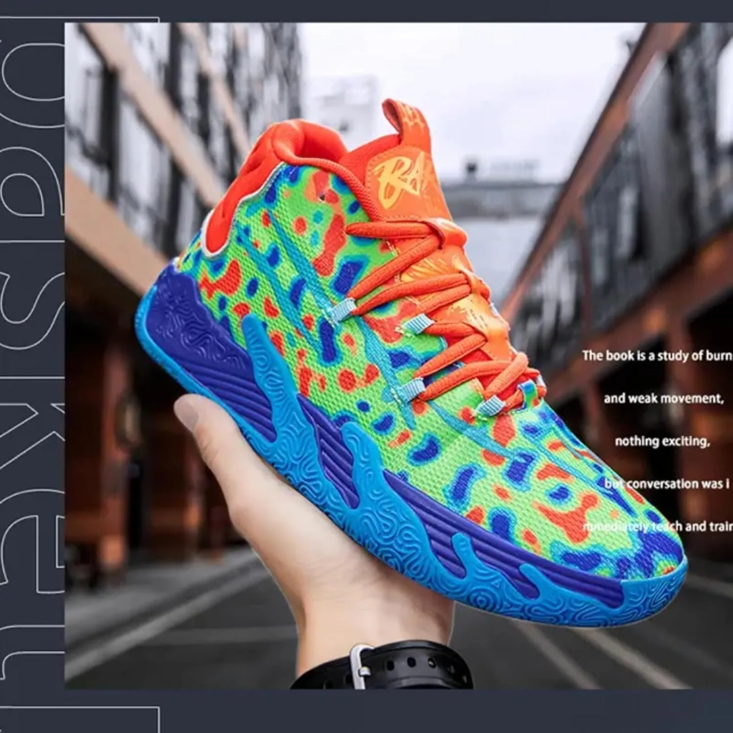 Men's Basketball Shoes High Cut Breathable Anti Slip Shock-Absorbing Sports Fitness Training Boots