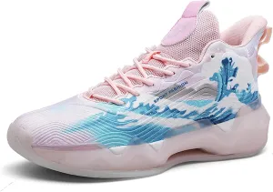 Men's Basketball Shoes High Top Anti Slip Shock-Absorbing Running Shoes Fashionable Durable Training Boots
