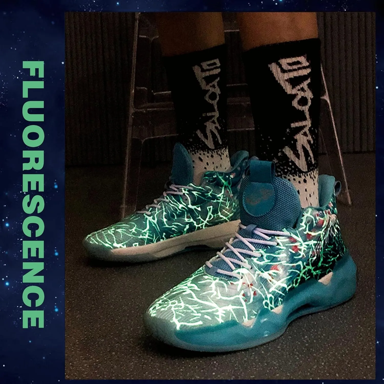 Men's Basketball Shoes High Top Anti Slip Shock-Absorbing Running Shoes Fashionable Durable Training Boots