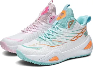 Men's Basketball Shoes High Top Anti Slip Shock-Absorbing Running Shoes Fashionable Durable Training Boots
