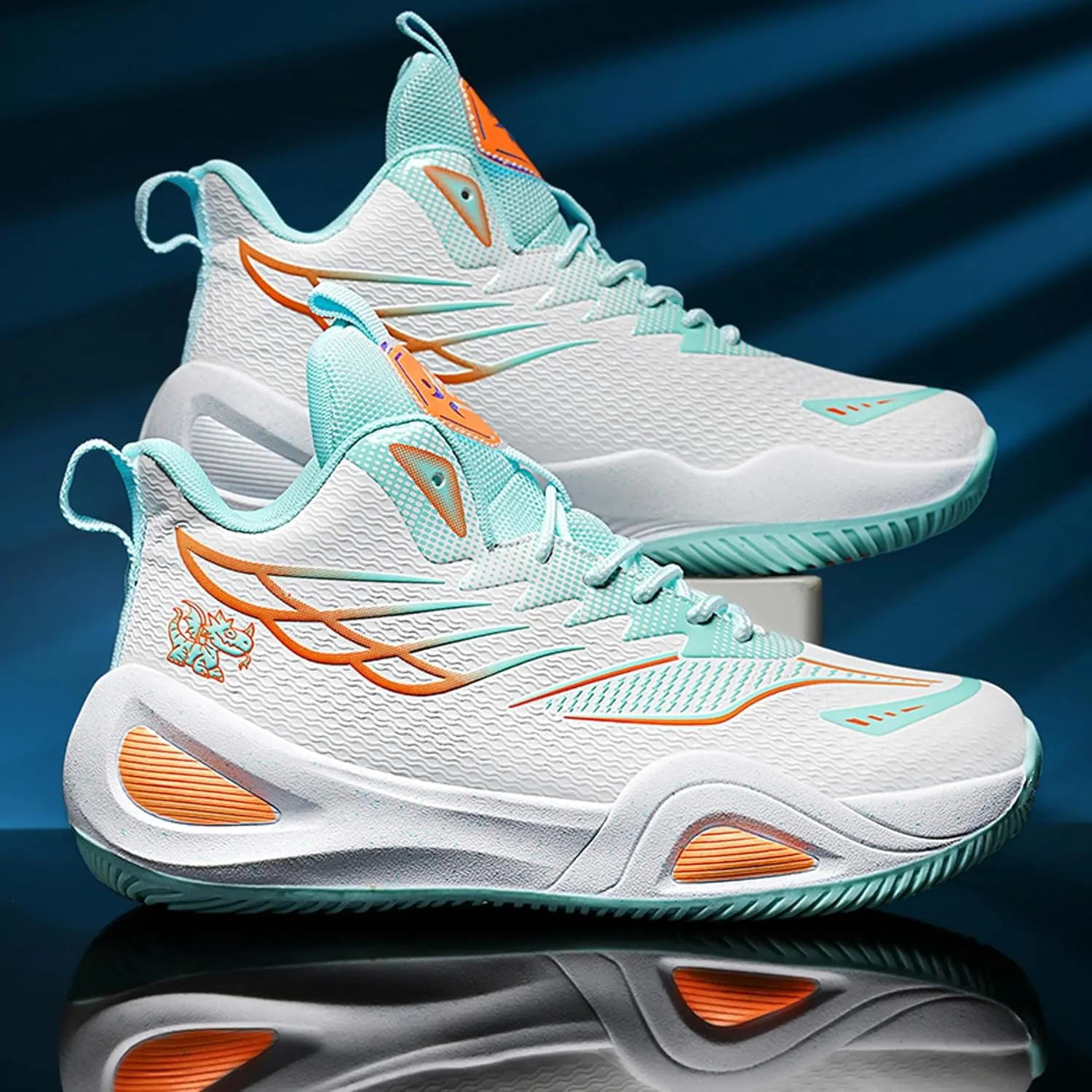 Men's Basketball Shoes High Top Anti Slip Shock-Absorbing Running Shoes Fashionable Durable Training Boots