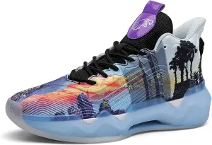 Men's Basketball Shoes High Top Anti Slip Shock-Absorbing Running Shoes Fashionable Durable Training Boots