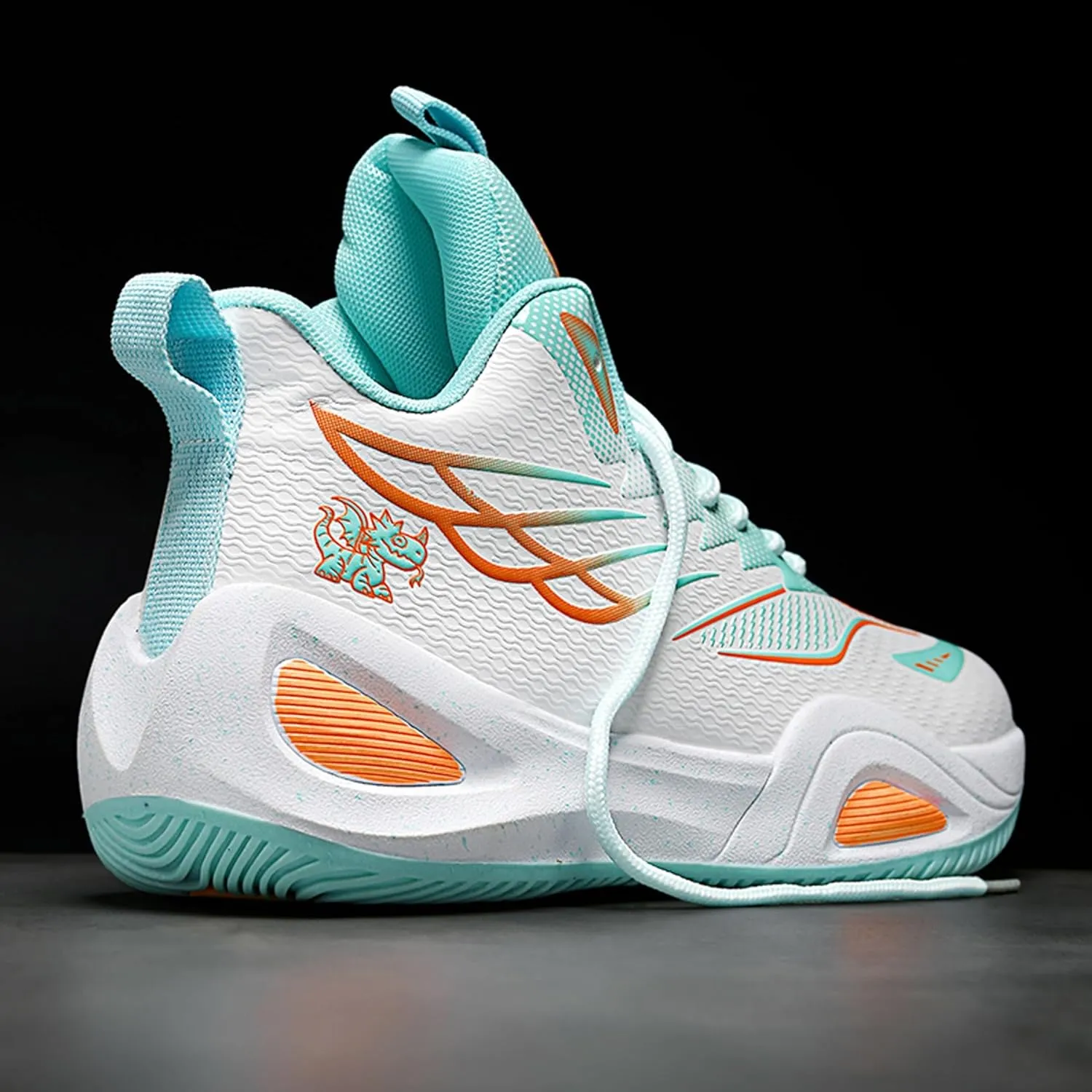 Men's Basketball Shoes High Top Anti Slip Shock-Absorbing Running Shoes Fashionable Durable Training Boots