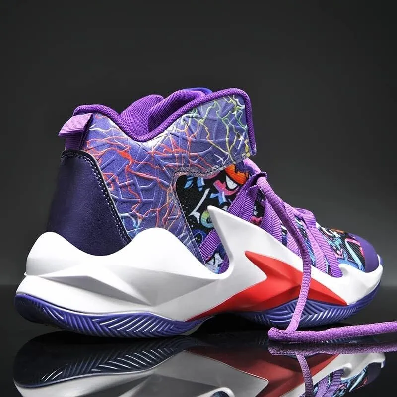Men's Basketball Shoes High Top Anti Slip Wear-Resistant Shock-Absorbing Training Boots