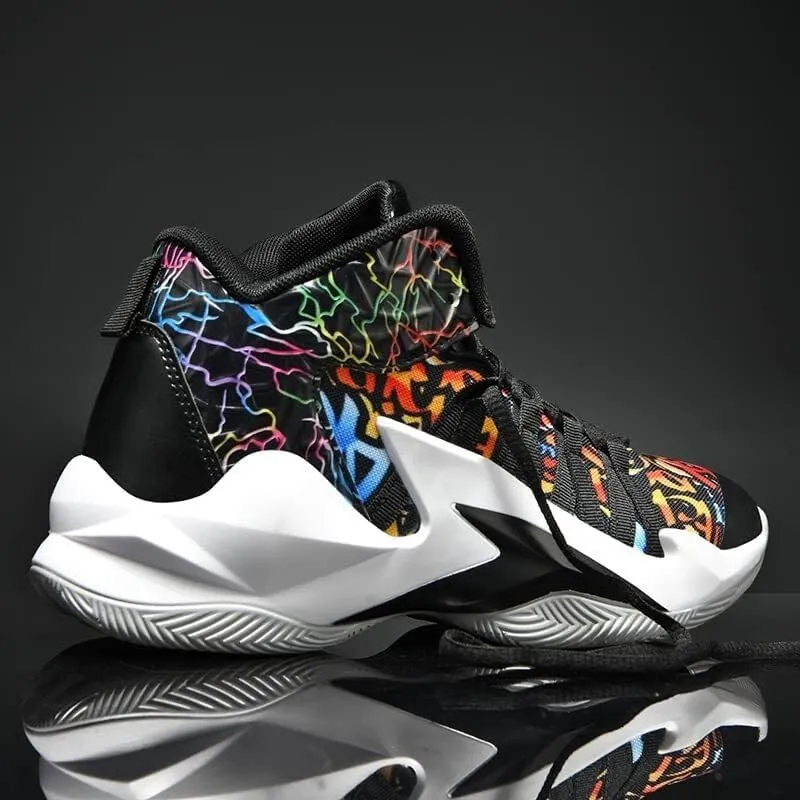 Men's Basketball Shoes High Top Anti Slip Wear-Resistant Shock-Absorbing Training Boots