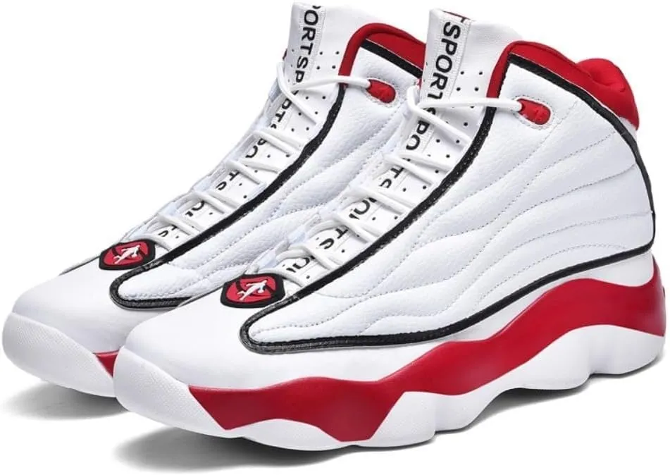 Men's Basketball Shoes High Top Shock-Absorbing Non Slip Fashionable Thick Soled Casual Sports Boots