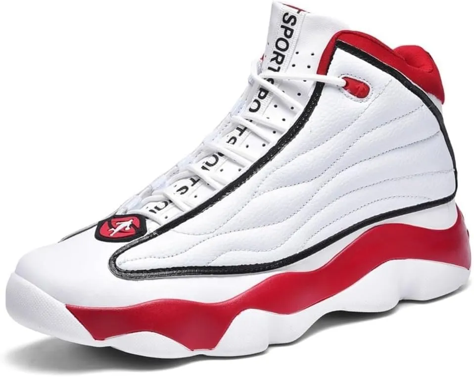 Men's Basketball Shoes High Top Shock-Absorbing Non Slip Fashionable Thick Soled Casual Sports Boots