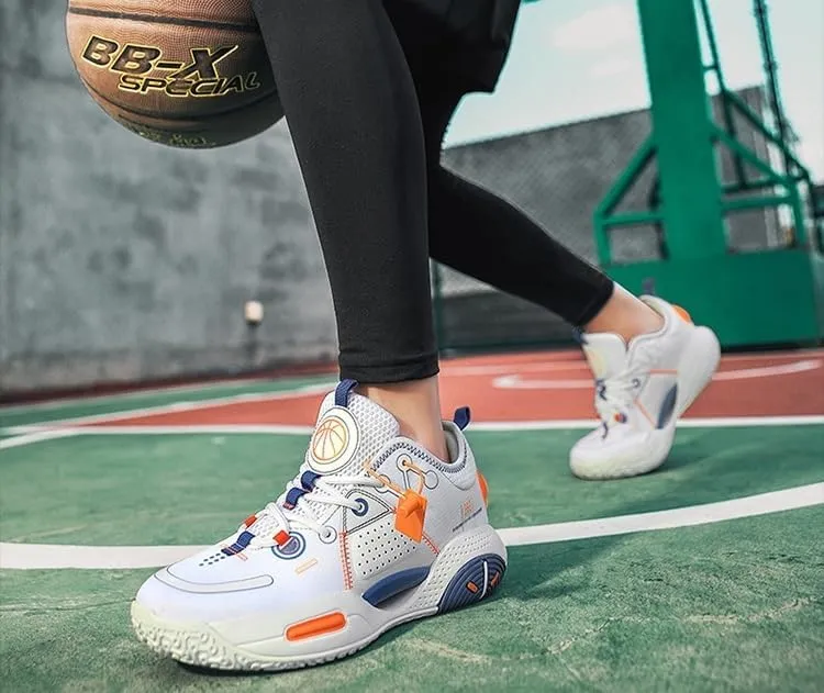 Men's Basketball Shoes Lightweight Shock-Absorbing Rebound Wear-Resistant Comfortable Youth Sports Training Boots