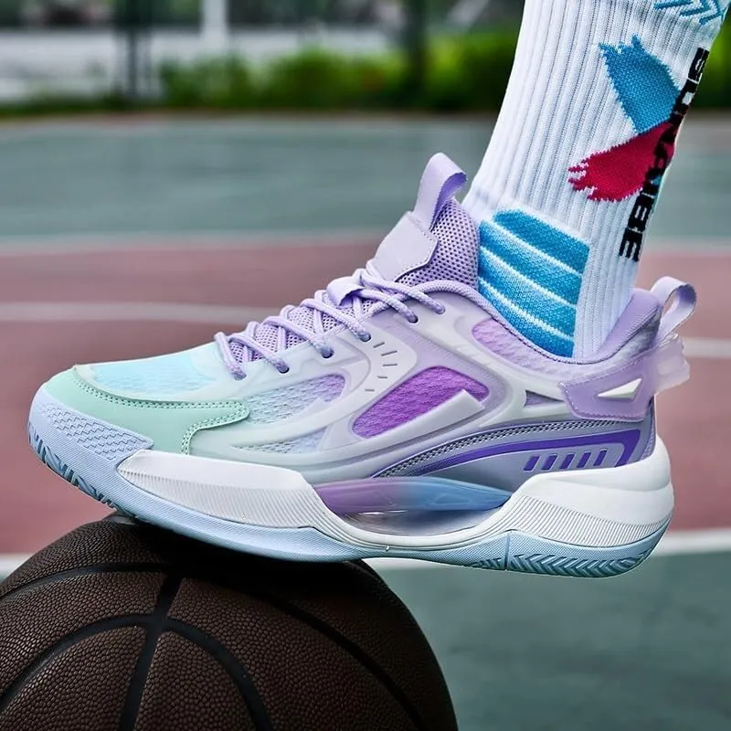 Men's Basketball Shoes Low Cut Breathable Comfortable Shock-Absorbing Anti Slip Fashionable Sports Outdoor Boots