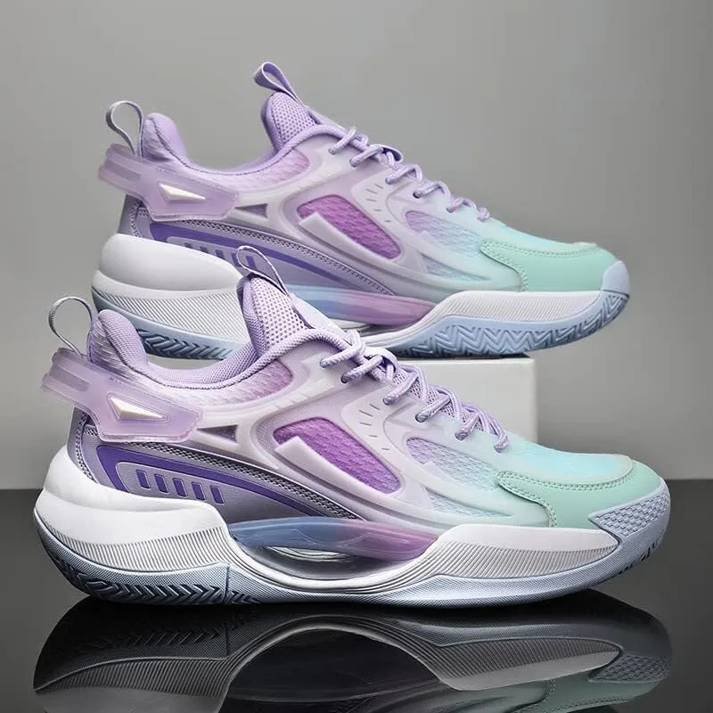 Men's Basketball Shoes Low Cut Breathable Comfortable Shock-Absorbing Anti Slip Fashionable Sports Outdoor Boots