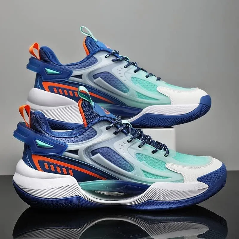 Men's Basketball Shoes Low Cut Breathable Comfortable Shock-Absorbing Anti Slip Fashionable Sports Outdoor Boots