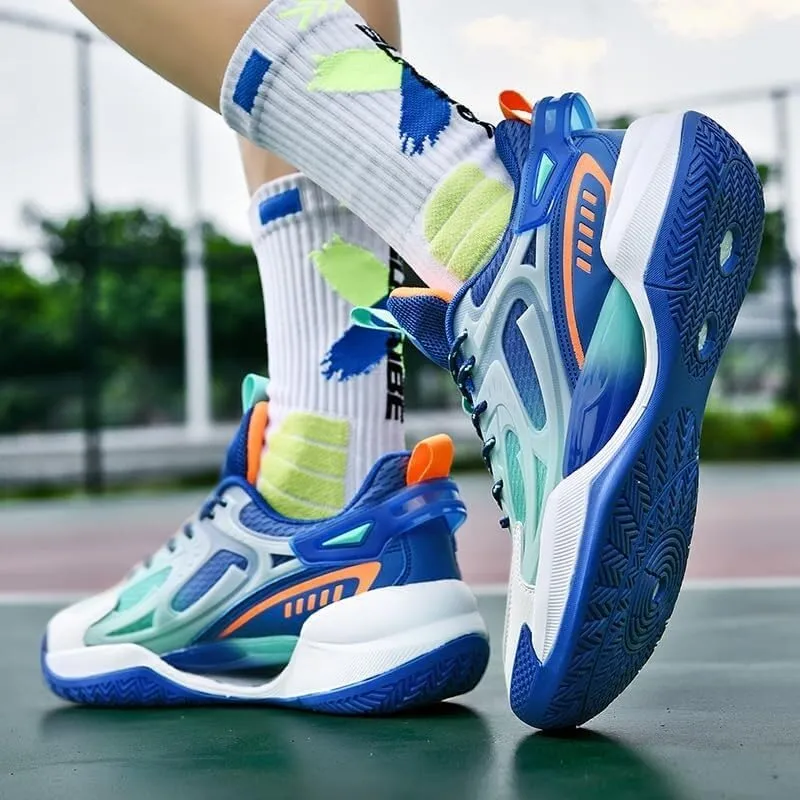 Men's Basketball Shoes Low Cut Breathable Comfortable Shock-Absorbing Anti Slip Fashionable Sports Outdoor Boots