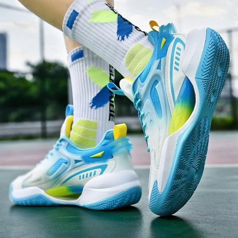Men's Basketball Shoes Low Cut Breathable Comfortable Shock-Absorbing Anti Slip Fashionable Sports Outdoor Boots