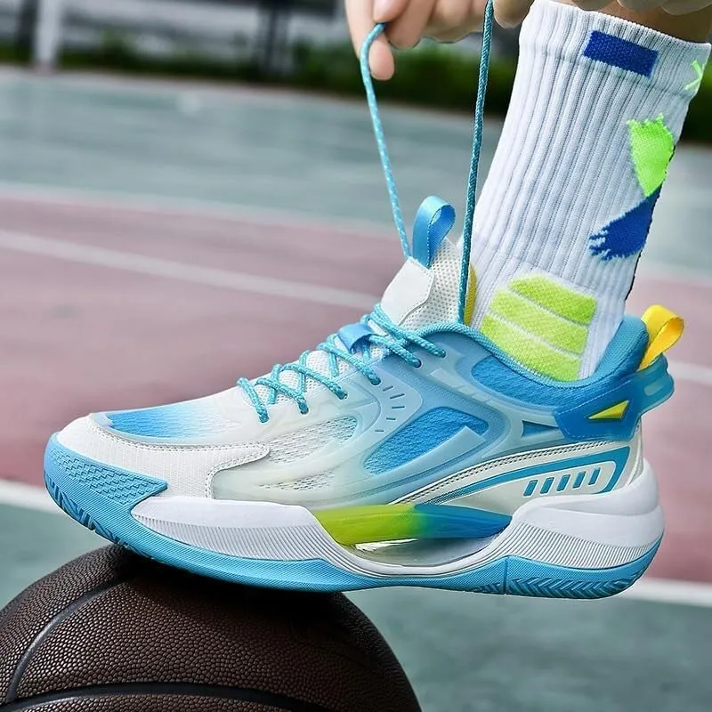 Men's Basketball Shoes Low Cut Breathable Comfortable Shock-Absorbing Anti Slip Fashionable Sports Outdoor Boots