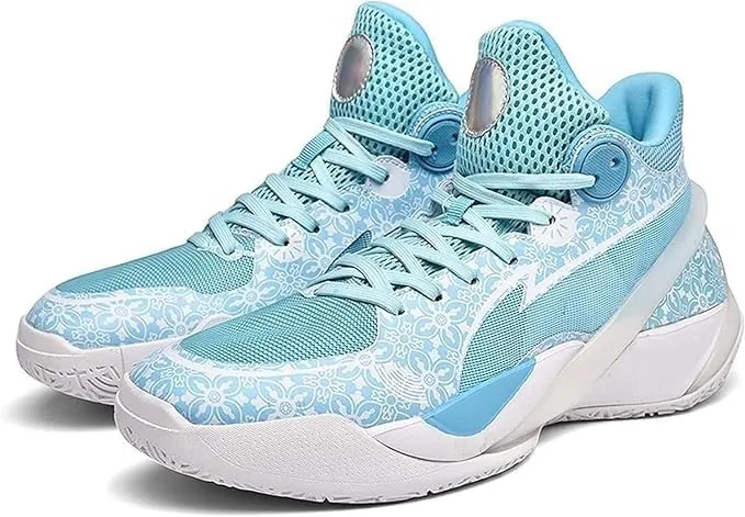 Men's Basketball Shoes Mesh Breathable Wear-Resistant Shock-Absorbing Soft Soled Sports Training Boots