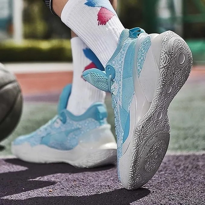 Men's Basketball Shoes Mesh Breathable Wear-Resistant Shock-Absorbing Soft Soled Sports Training Boots
