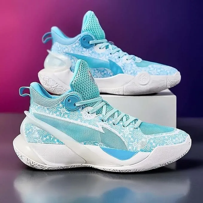 Men's Basketball Shoes Mesh Breathable Wear-Resistant Shock-Absorbing Soft Soled Sports Training Boots