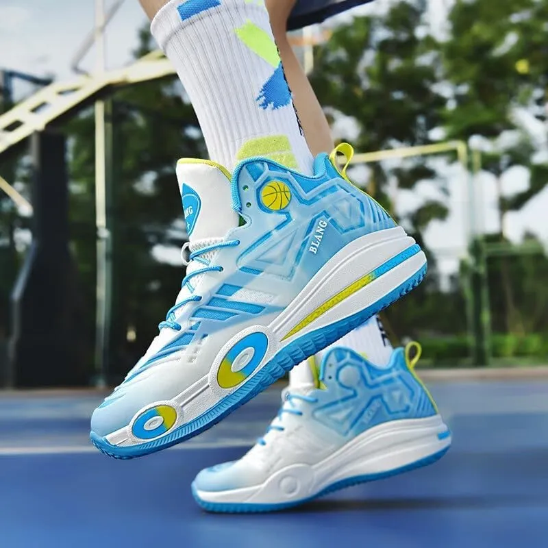 Men's Basketball Shoes Shock-Absorbing Anti Slip Rebound Grabbing Fashionable Sports Training Boots