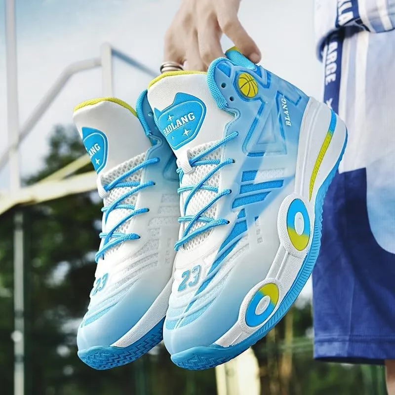 Men's Basketball Shoes Shock-Absorbing Anti Slip Rebound Grabbing Fashionable Sports Training Boots