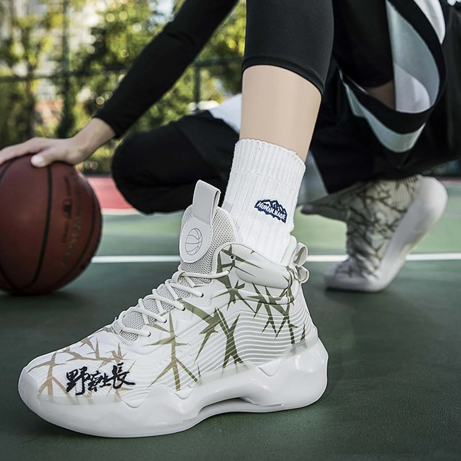 Men's Basketball Shoes Shock-Absorbing Wear-Resistant Breathable Fashionable Indoor Outdoor Sports Training Shoes
