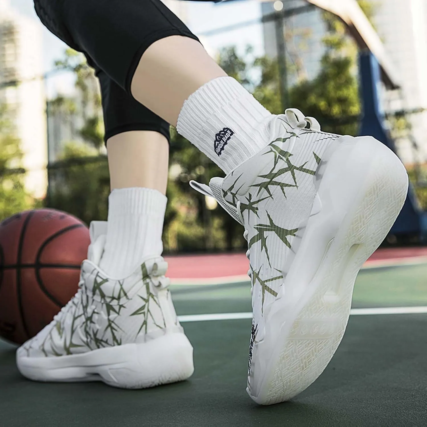 Men's Basketball Shoes Shock-Absorbing Wear-Resistant Breathable Fashionable Indoor Outdoor Sports Training Shoes