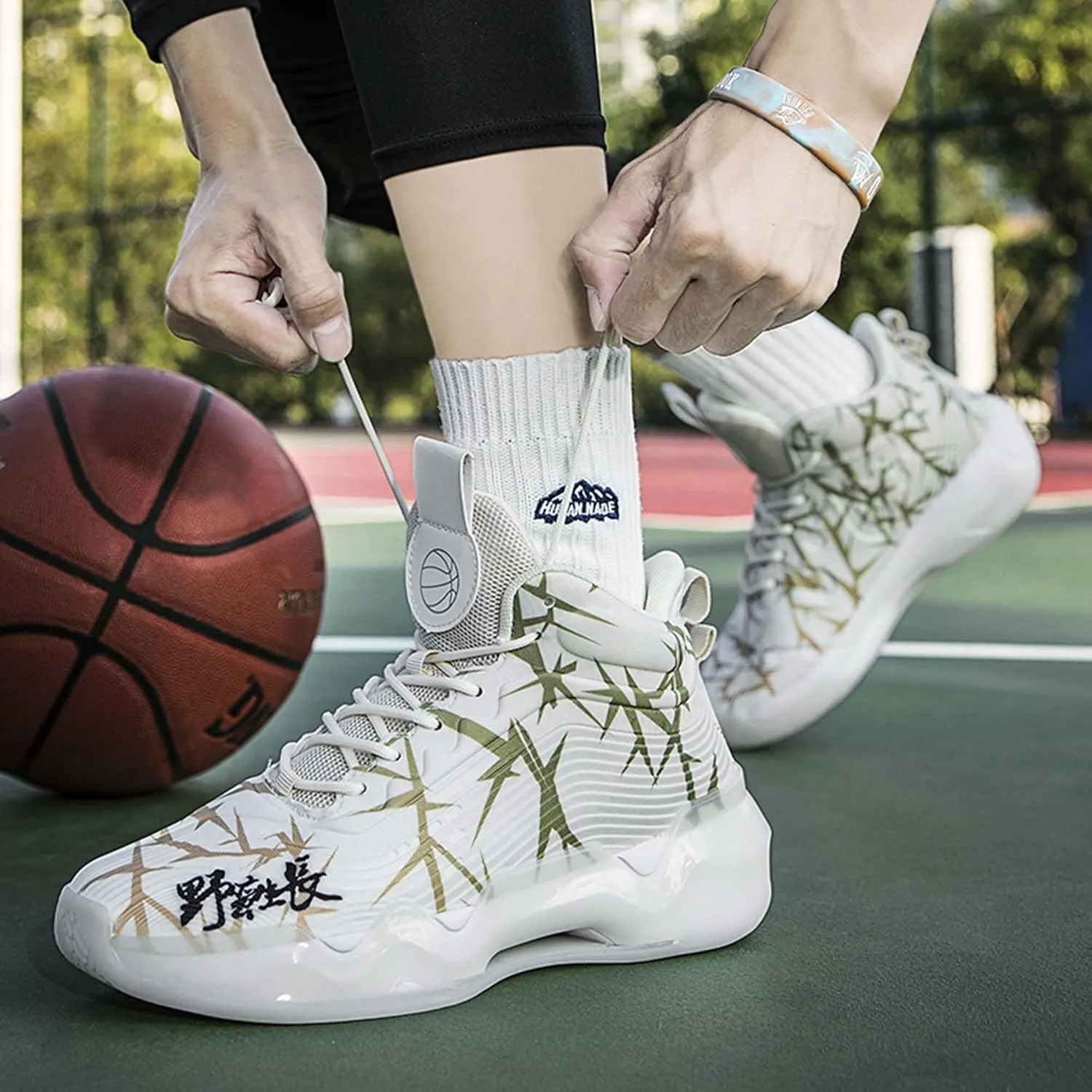 Men's Basketball Shoes Shock-Absorbing Wear-Resistant Breathable Fashionable Indoor Outdoor Sports Training Shoes
